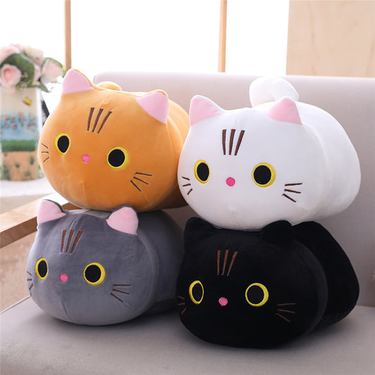 Super Soft Fat Cat Stuffed Animal - Huggable Kitty Companion in Multiple Colors