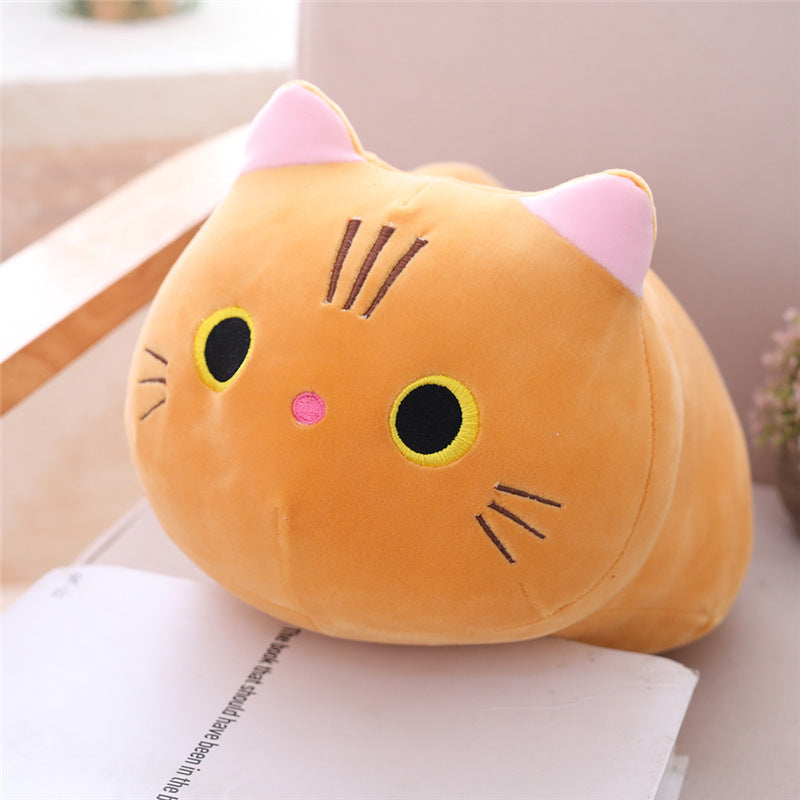 Super Soft Fat Cat Stuffed Animal - Huggable Kitty Companion in Multiple Colors