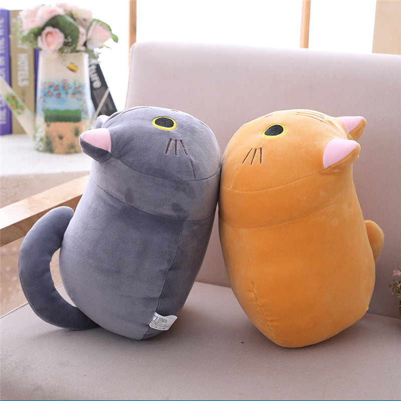 Super Soft Fat Cat Stuffed Animal - Huggable Kitty Companion in Multiple Colors