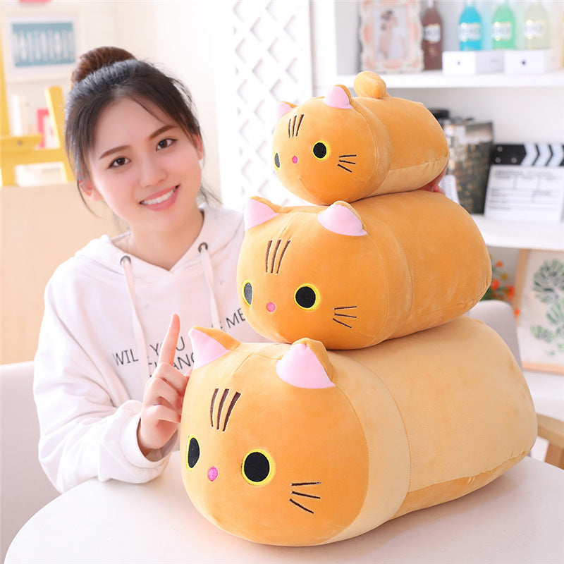 Super Soft Fat Cat Stuffed Animal - Huggable Kitty Companion in Multiple Colors