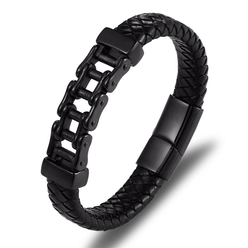 Leather Braided Bracelet - Custom Leather Bracelet, Men'S Cowhide Jewelry