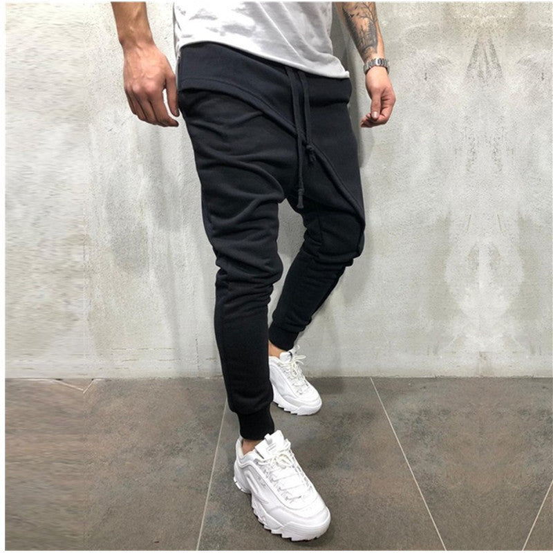 Jogging Hip Hop Slim Casual Sports Drawstring Pants for Men