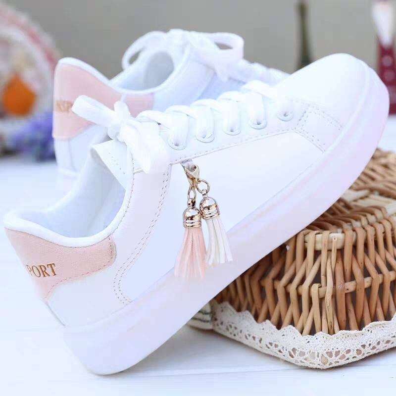 Mesh White Shoes - ladies fashion breathable shoes students Korean casual shoes sports shoes flat shoes womens shoes