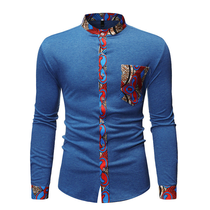 Cross Border Fashion Men's Shirt - African Print