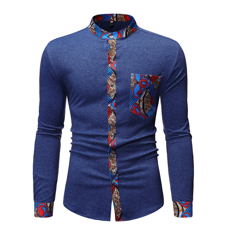 Cross Border Fashion Men's Shirt - African Print