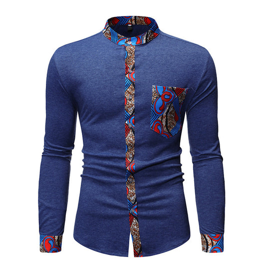 Cross Border Fashion Men's Shirt - African Print