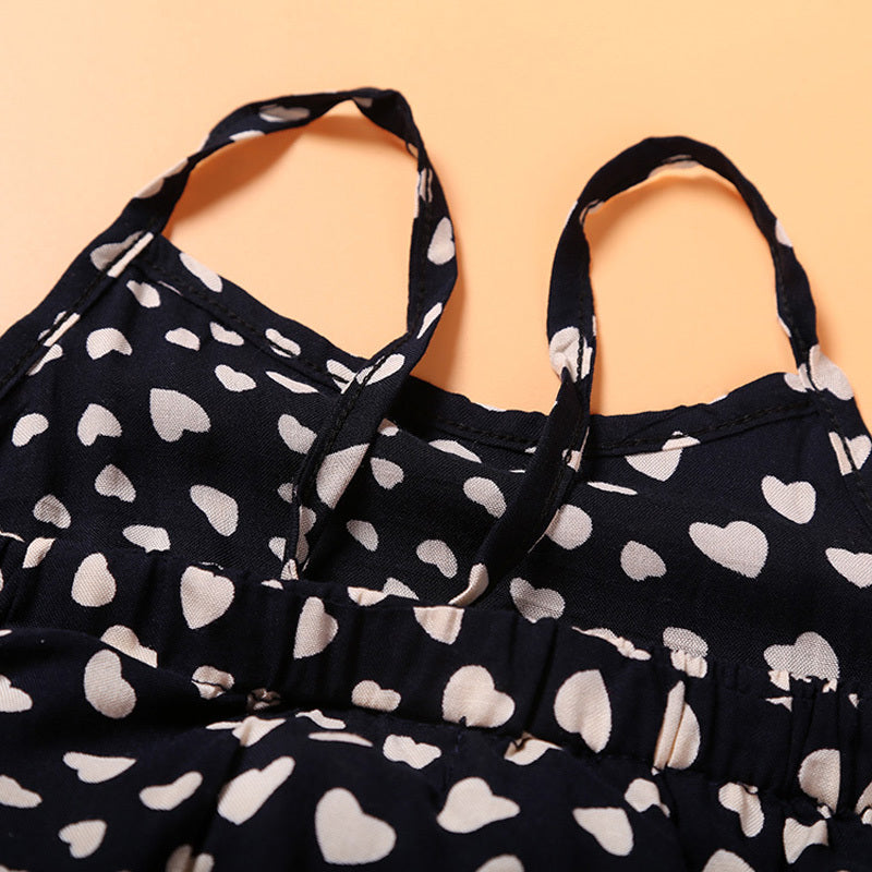 Trendy Cool Girls Love Suspender Jumpsuit Suit One Drop