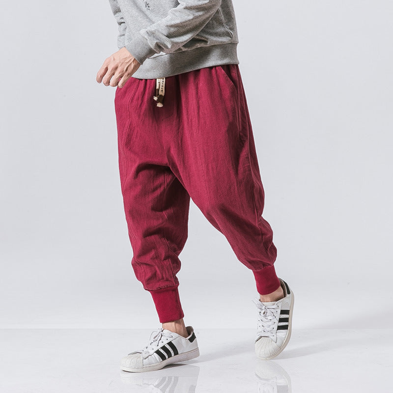 Chinese Style Harem Pants - Men Streetwear Casual Joggers