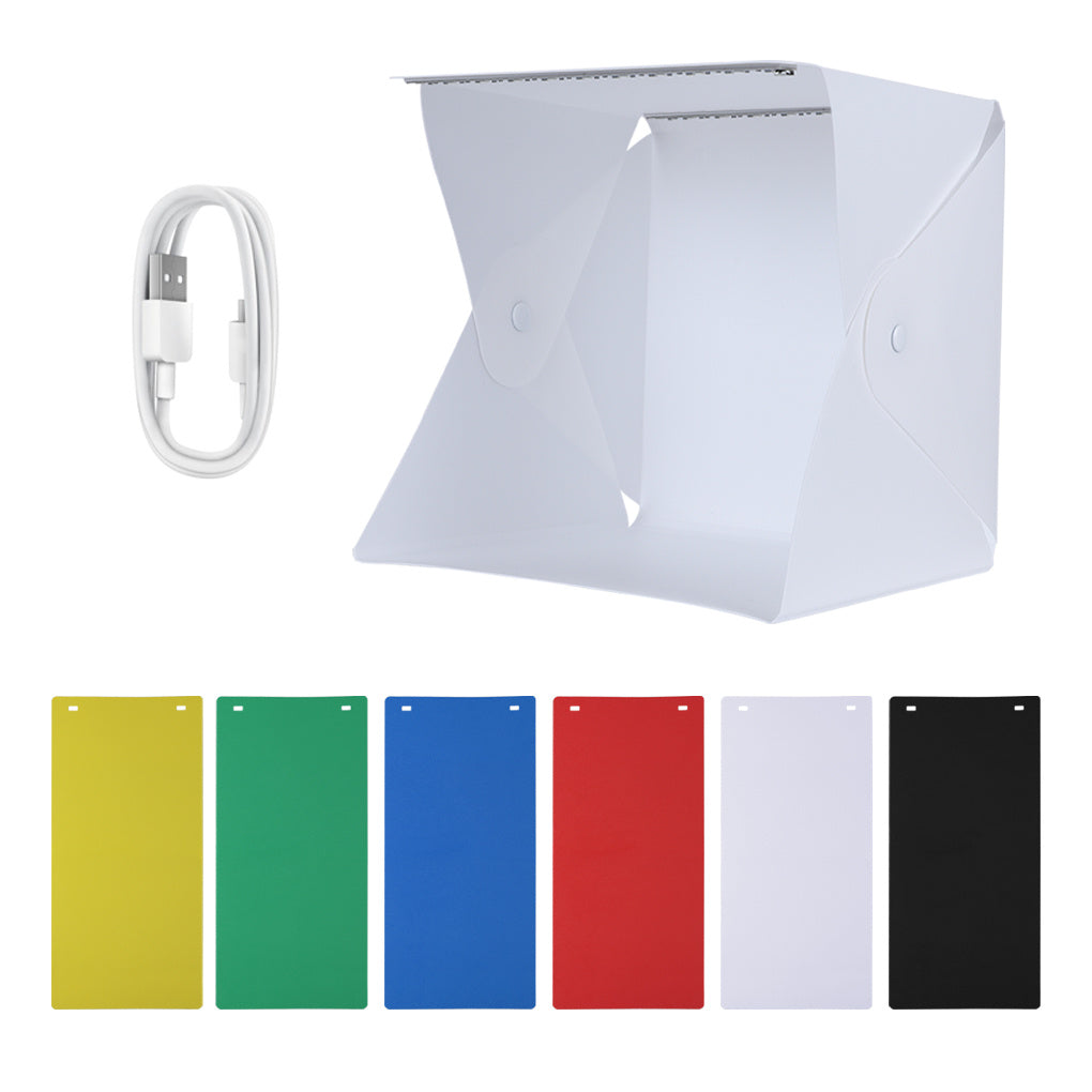 20cm Folding Professional Photo Studio - Simple LED Small Light Box