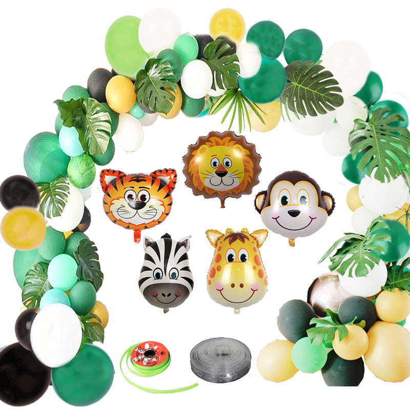 Animal Balloon Theme Party Decoration – Green Forest Jungle Series - JumoShop
