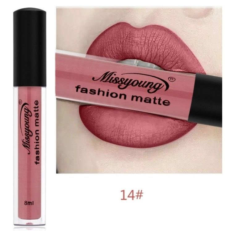Liquid Glossy Lipstick - Non-Stick Cup Matte Makeup