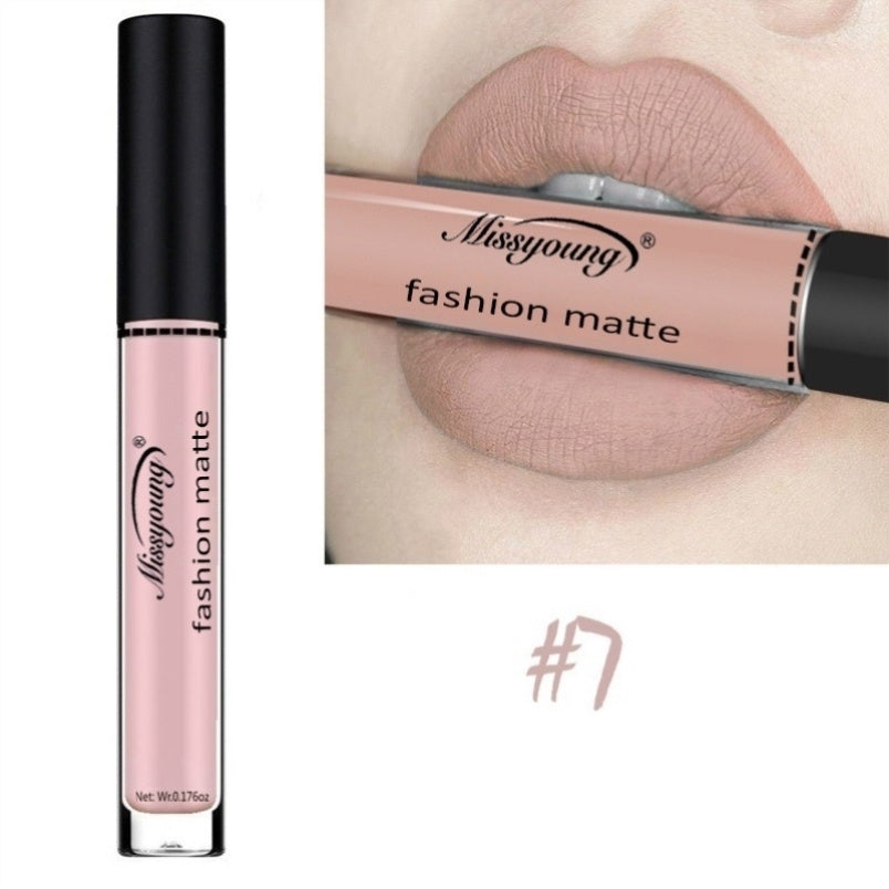 Liquid Glossy Lipstick - Non-Stick Cup Matte Makeup