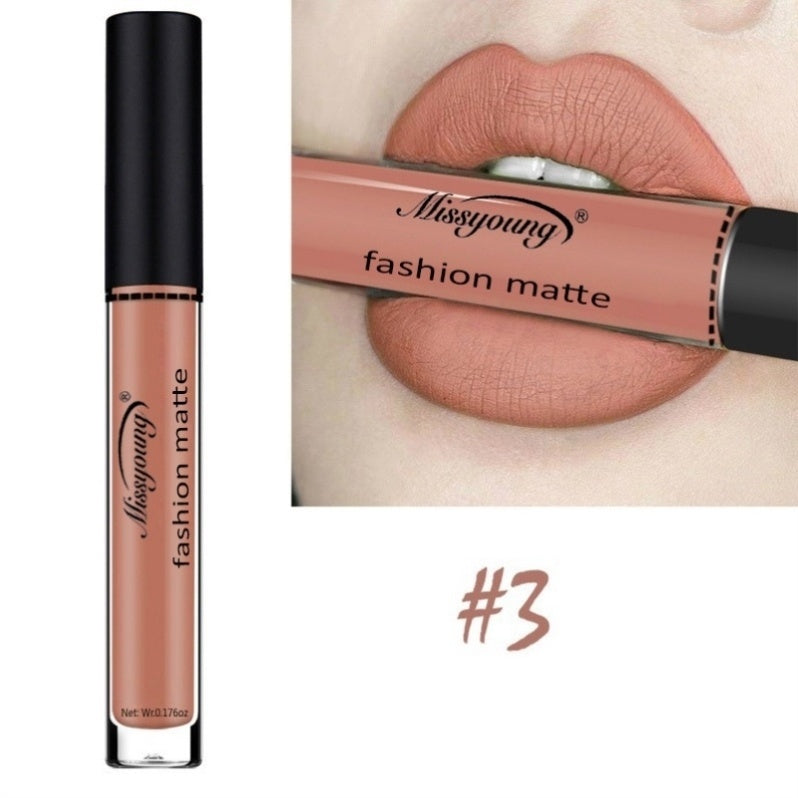 Liquid Glossy Lipstick - Non-Stick Cup Matte Makeup