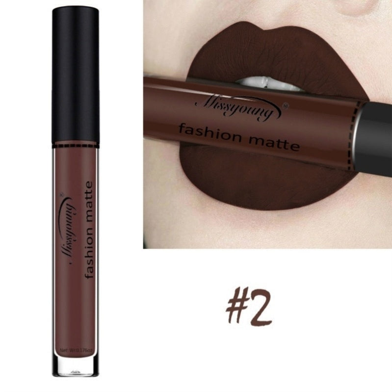 Liquid Glossy Lipstick - Non-Stick Cup Matte Makeup