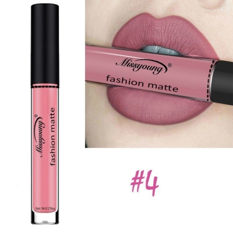Liquid Glossy Lipstick - Non-Stick Cup Matte Makeup