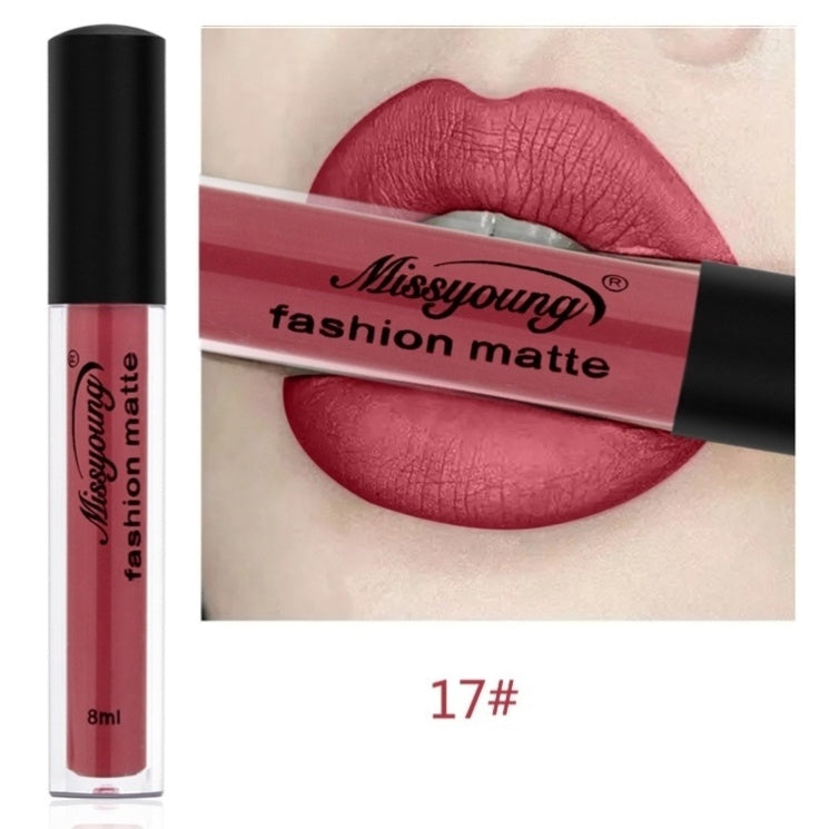 Liquid Glossy Lipstick - Non-Stick Cup Matte Makeup