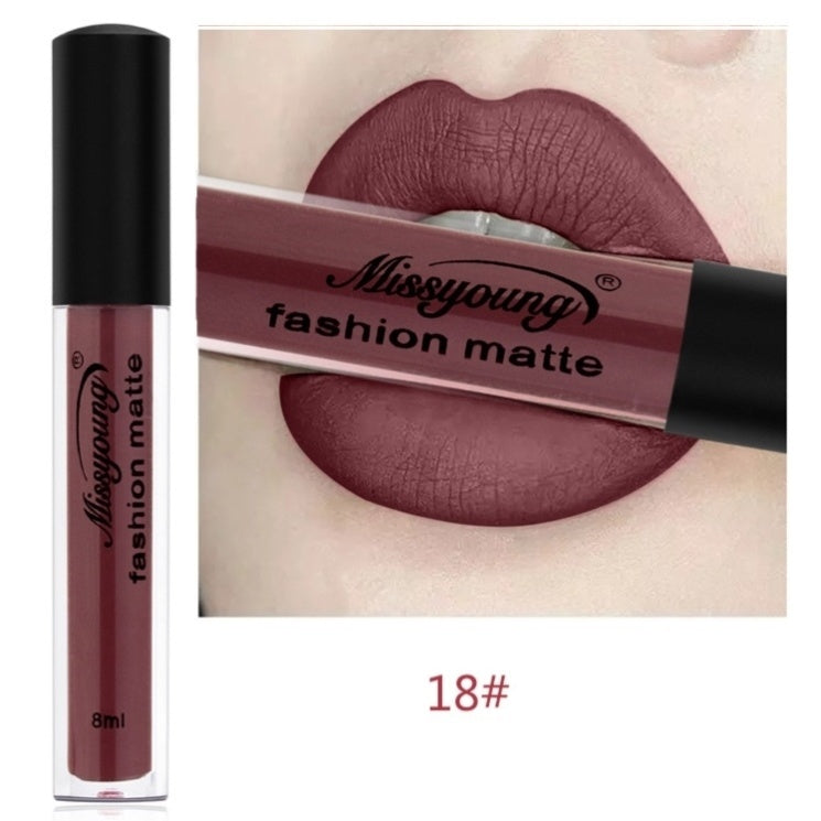 Liquid Glossy Lipstick - Non-Stick Cup Matte Makeup
