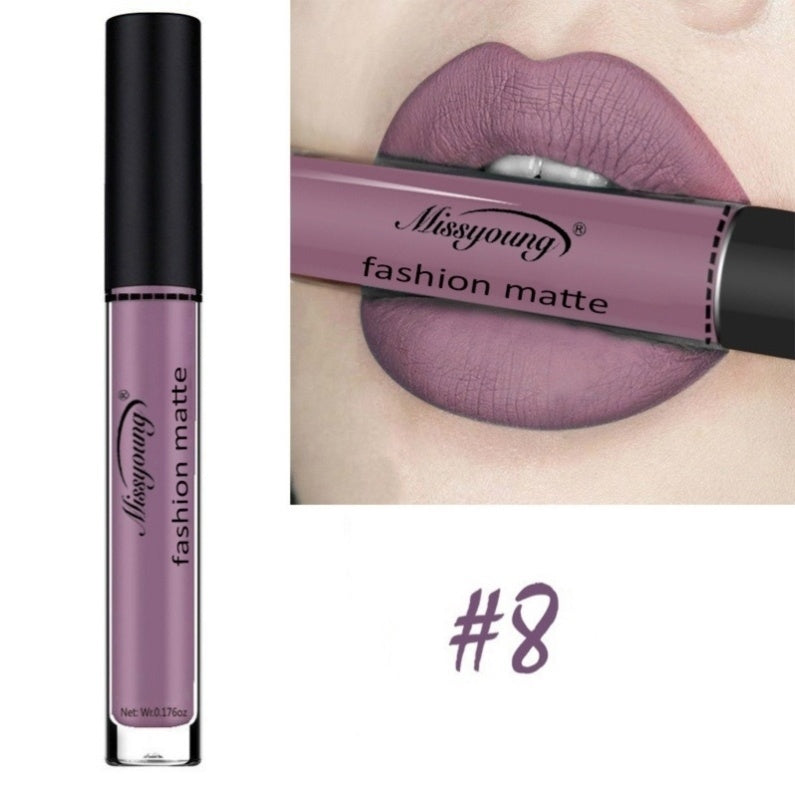 Liquid Glossy Lipstick - Non-Stick Cup Matte Makeup