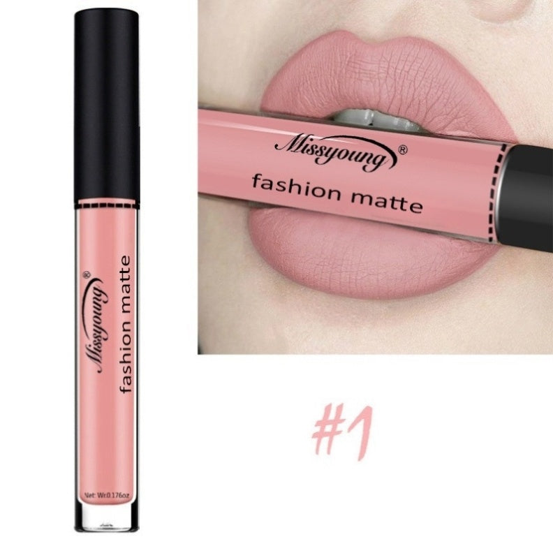 Liquid Glossy Lipstick - Non-Stick Cup Matte Makeup