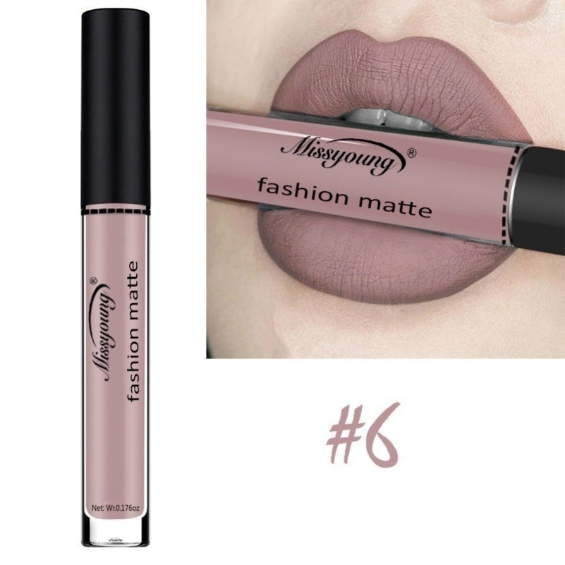 Liquid Glossy Lipstick - Non-Stick Cup Matte Makeup