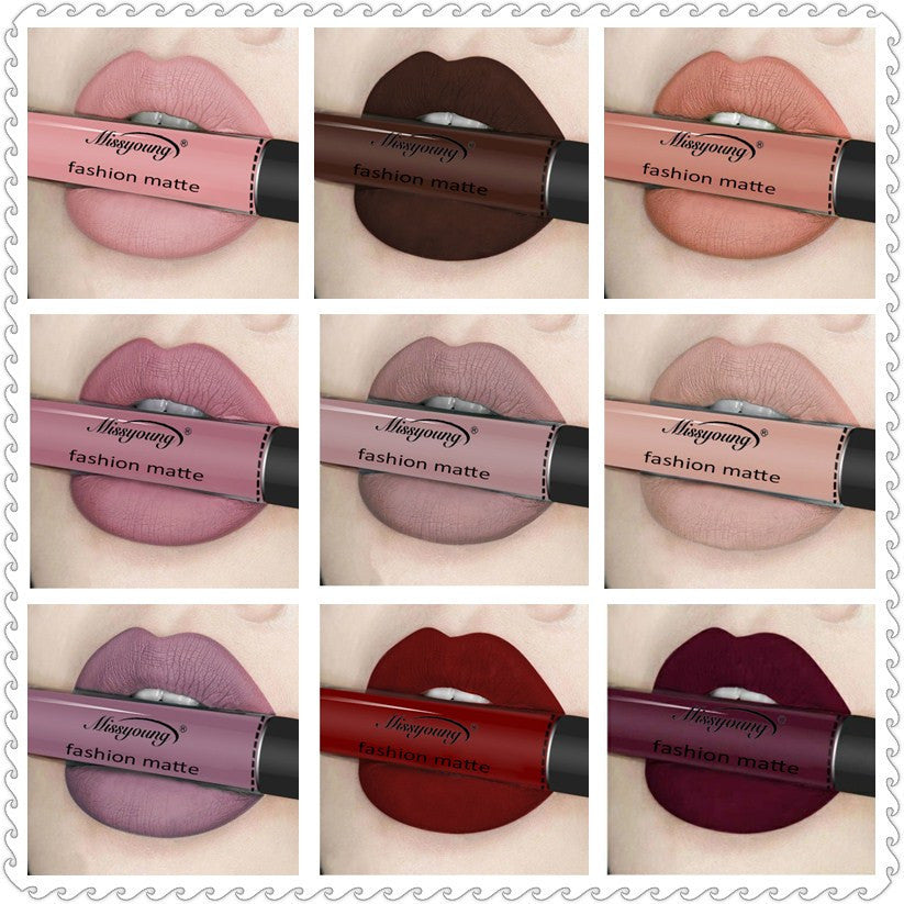 Liquid Glossy Lipstick - Non-Stick Cup Matte Makeup