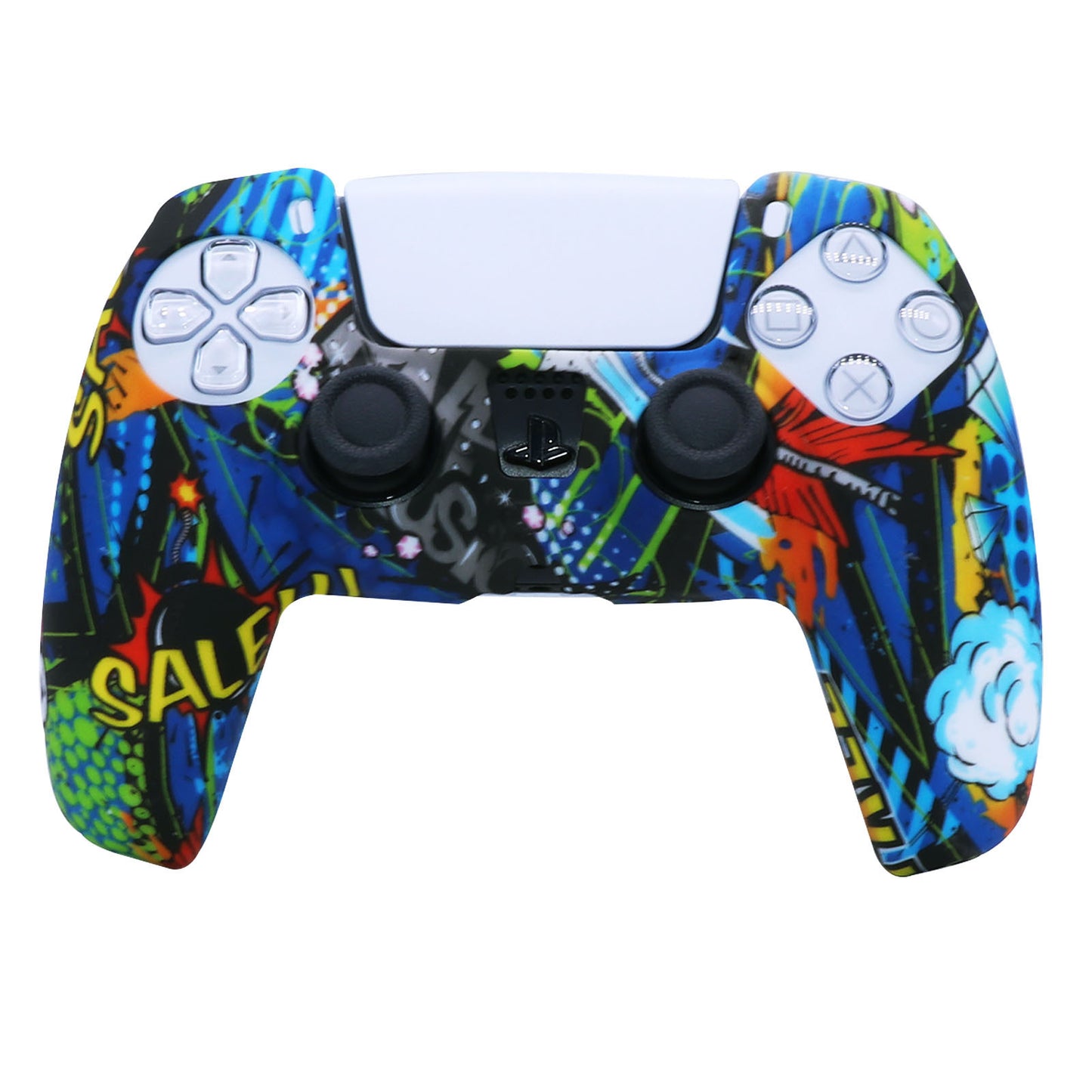 PS5 Protective Silicone Skin Case - DualSense Wireless Controller Thumb Grips Gel Rubber Cover - JumoShop