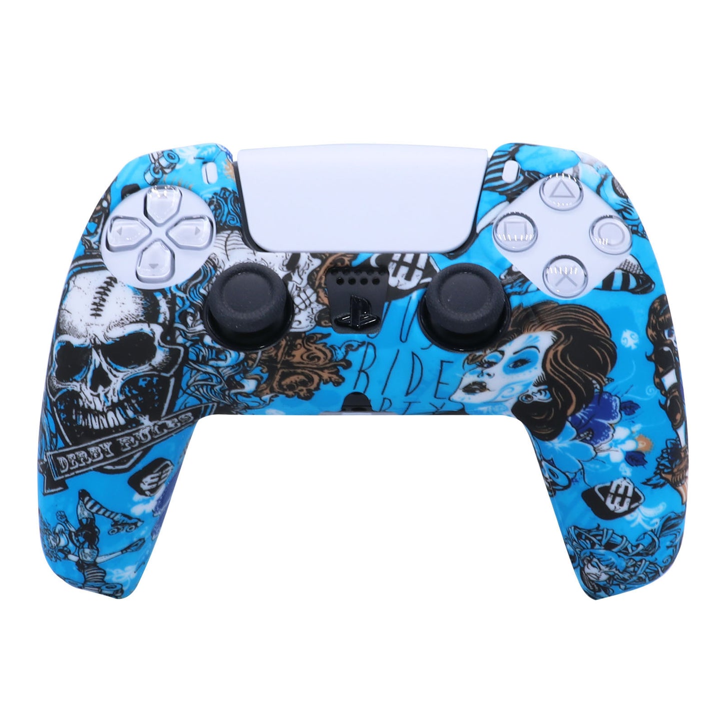 PS5 Protective Silicone Skin Case - DualSense Wireless Controller Thumb Grips Gel Rubber Cover - JumoShop