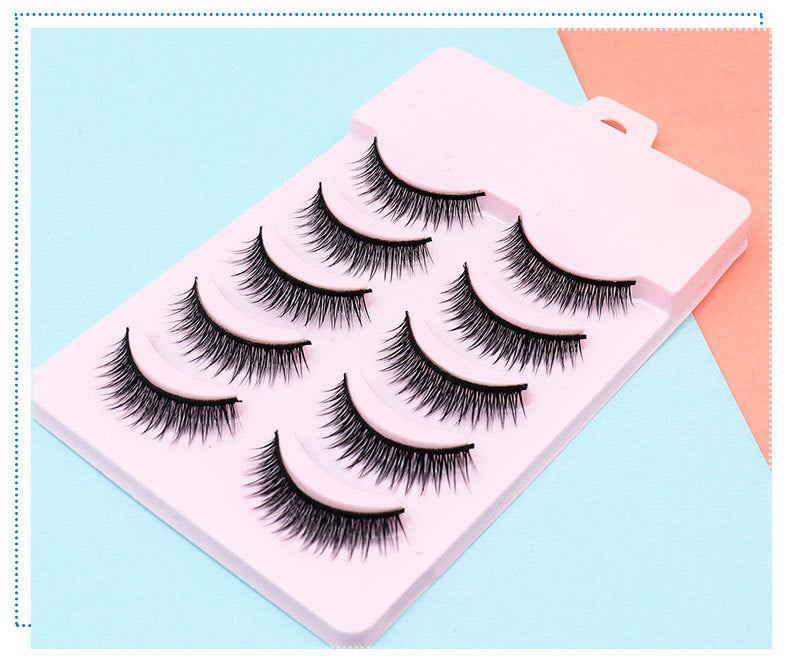 Natural Short Cross False Eyelashes - Handmade Fake Eye Lashes