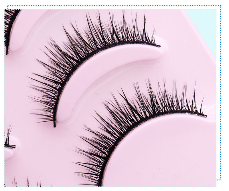 Natural Short Cross False Eyelashes - Handmade Fake Eye Lashes