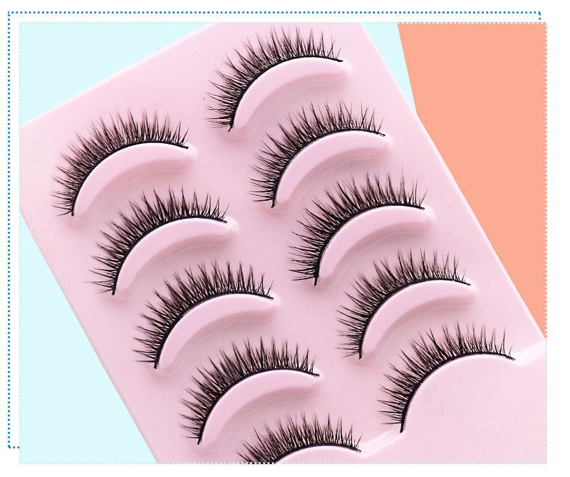 Natural Short Cross False Eyelashes - Handmade Fake Eye Lashes