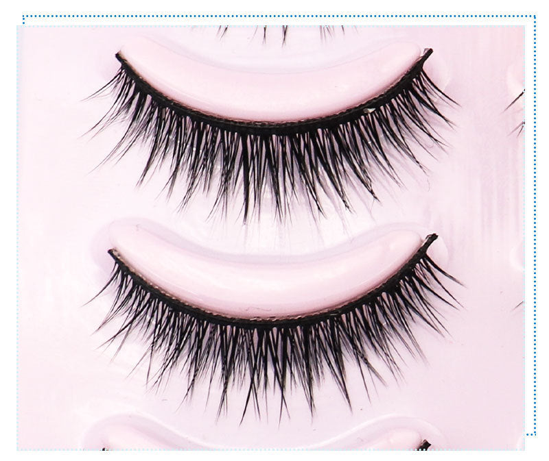 Natural Short Cross False Eyelashes - Handmade Fake Eye Lashes