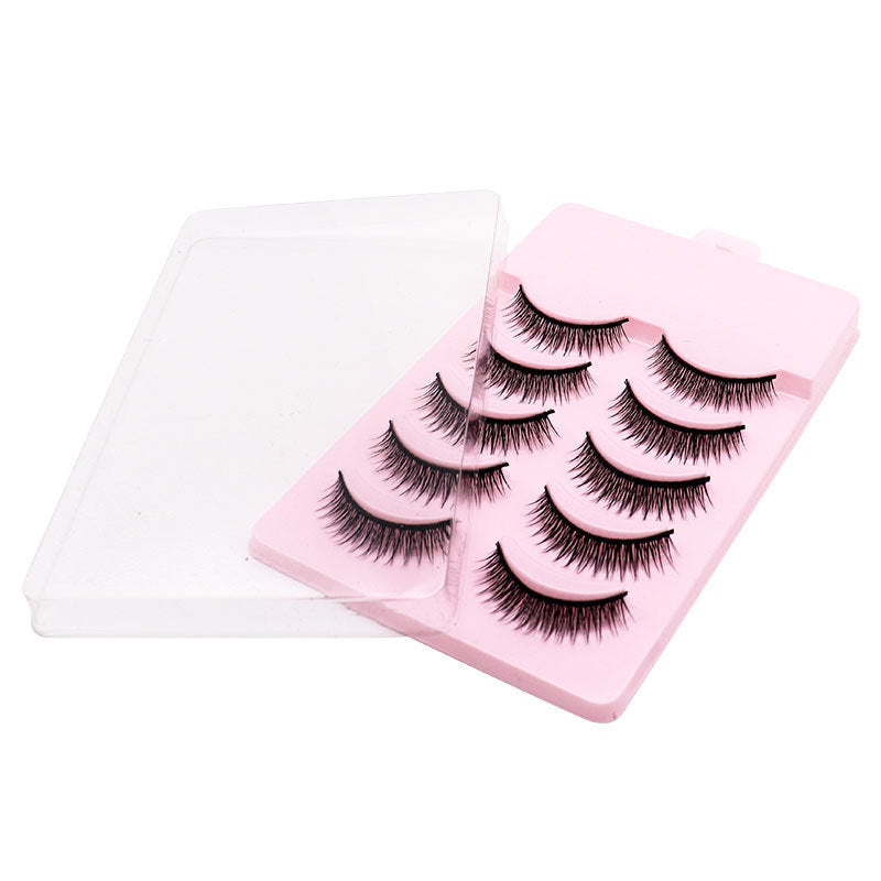 Natural Short Cross False Eyelashes - Handmade Fake Eye Lashes