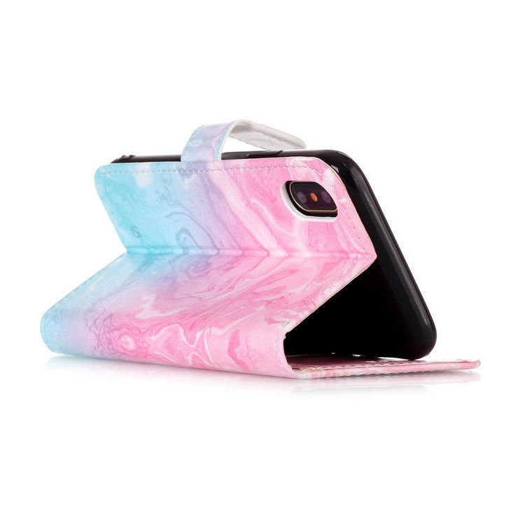 Marble Flip Wallet Case for iPhone