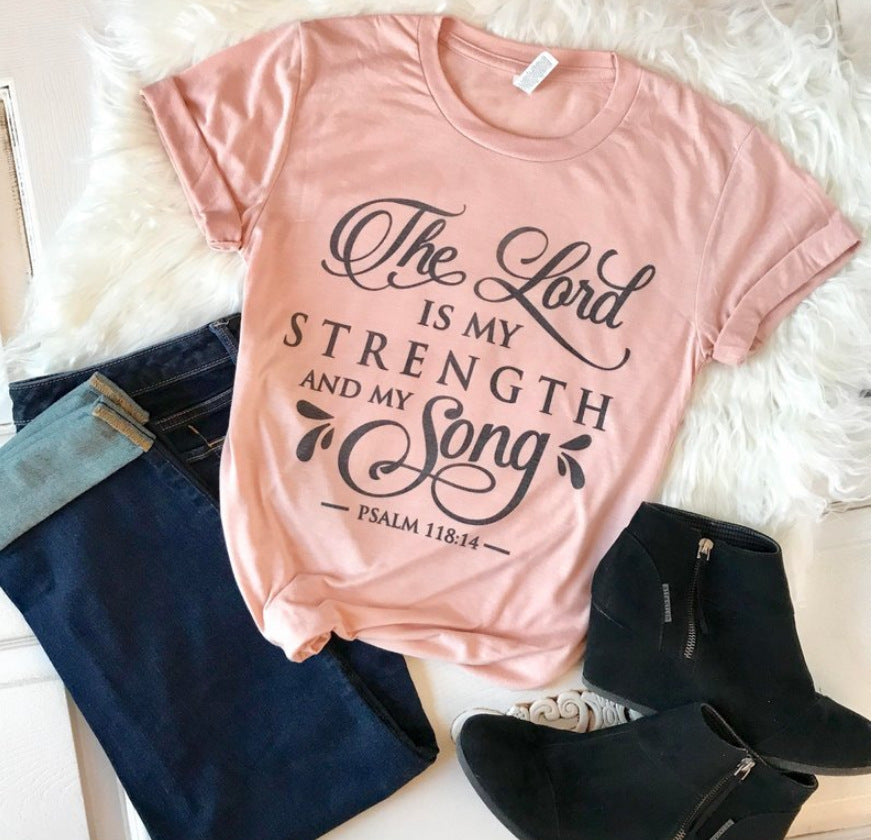 Retro Fun Scripture Inspired T-Shirt Faith Slogan Art Top