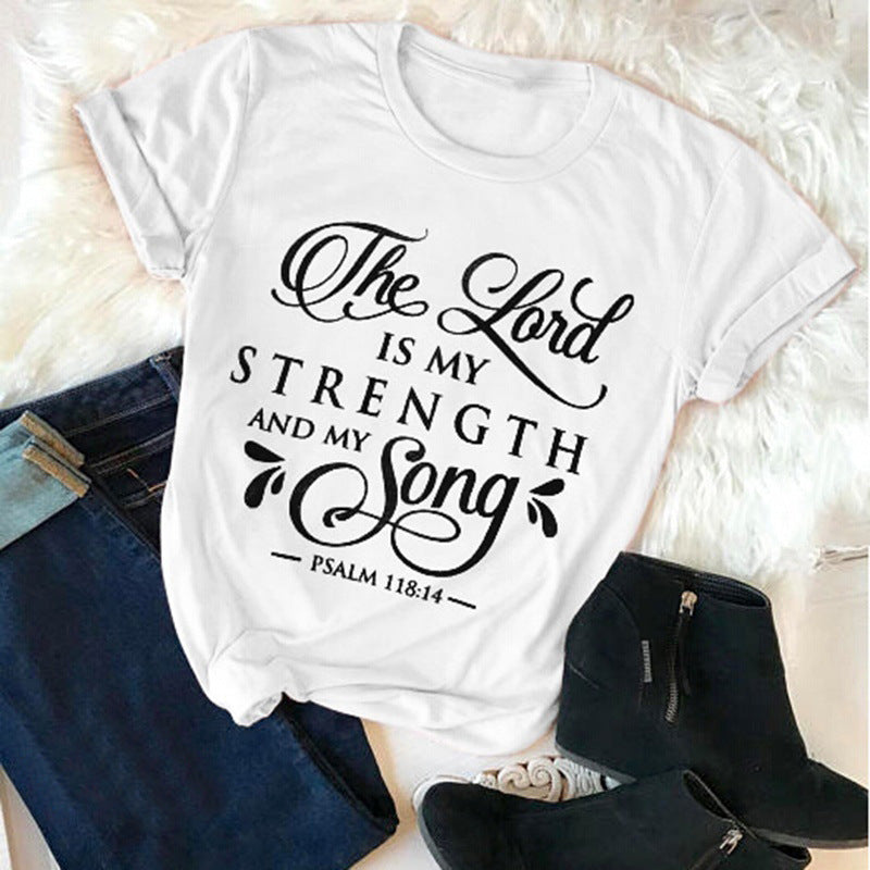 Retro Fun Scripture Inspired T-Shirt Faith Slogan Art Top