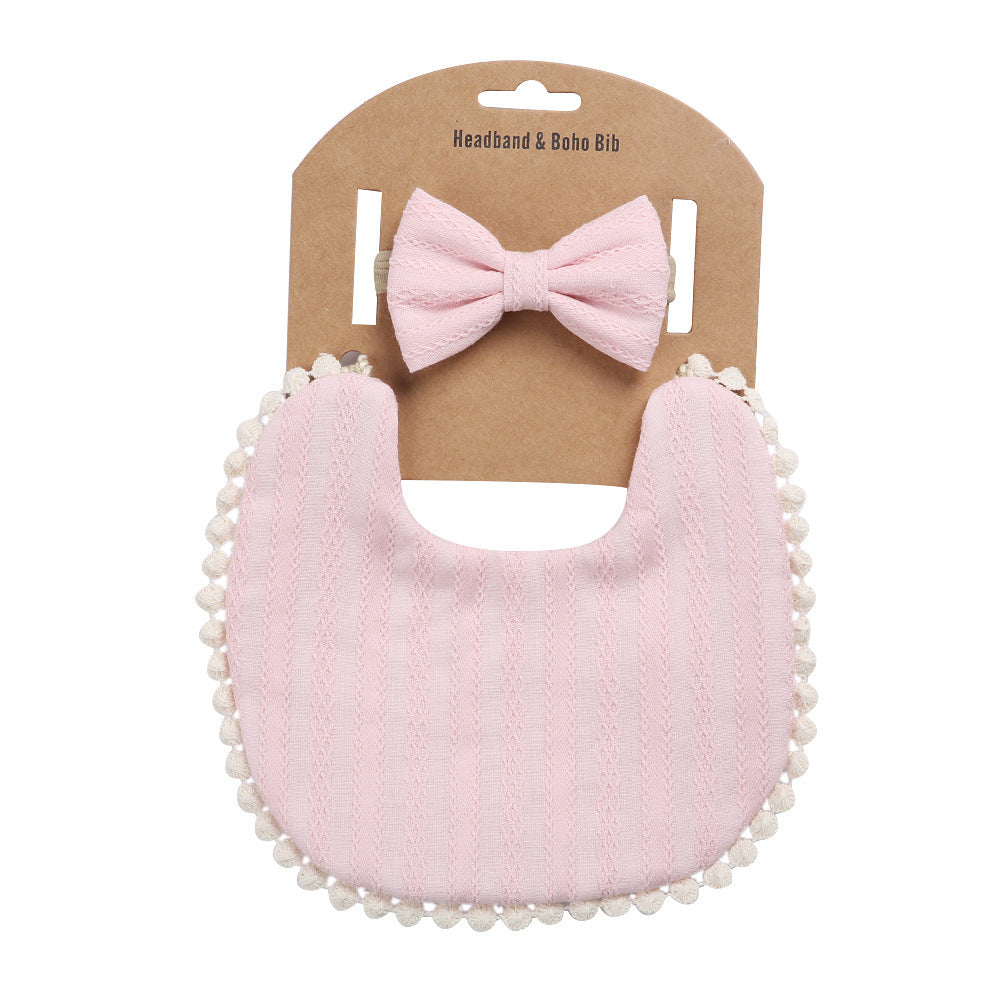 Double-Sided Bib - Solid Cotton Print Bib