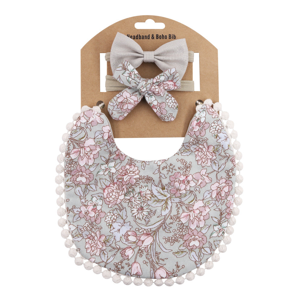 Double-Sided Bib - Solid Cotton Print Bib