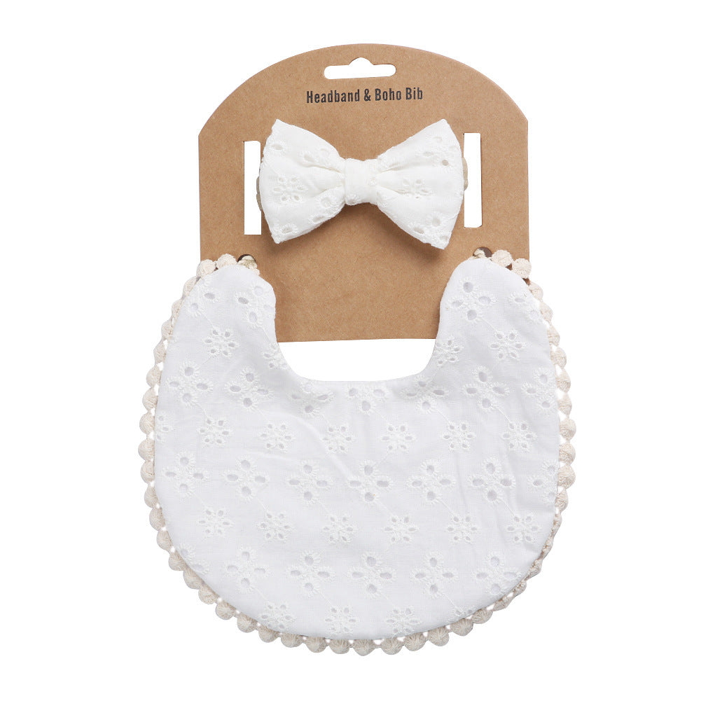Double-Sided Bib - Solid Cotton Print Bib