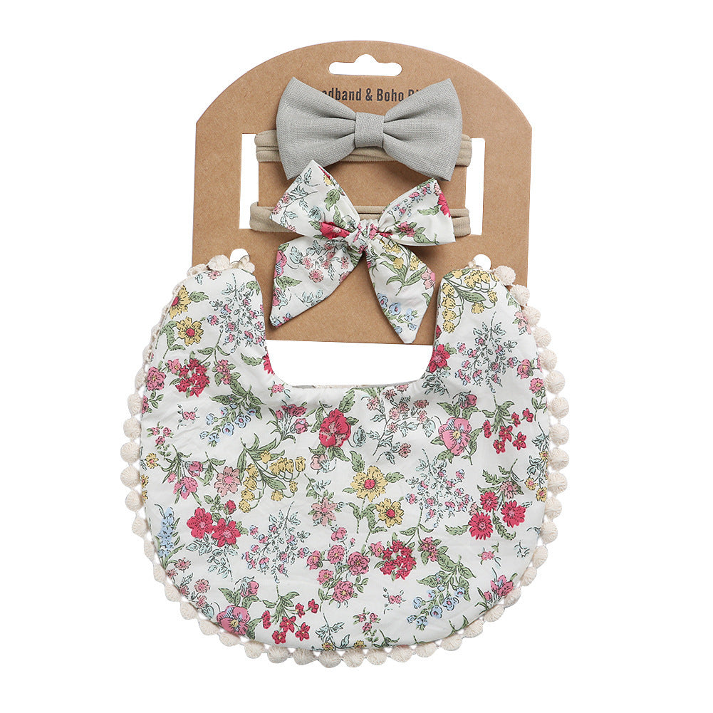 Double-Sided Bib - Solid Cotton Print Bib