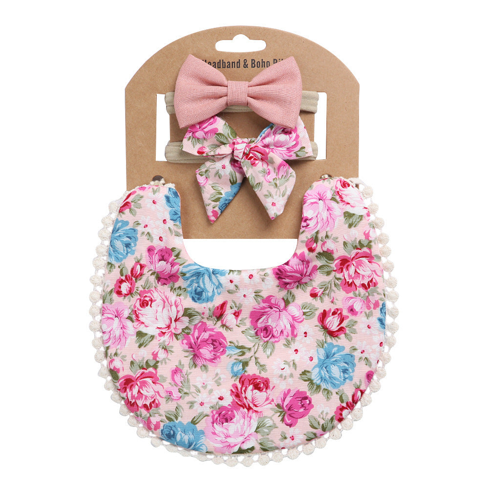 Double-Sided Bib - Solid Cotton Print Bib