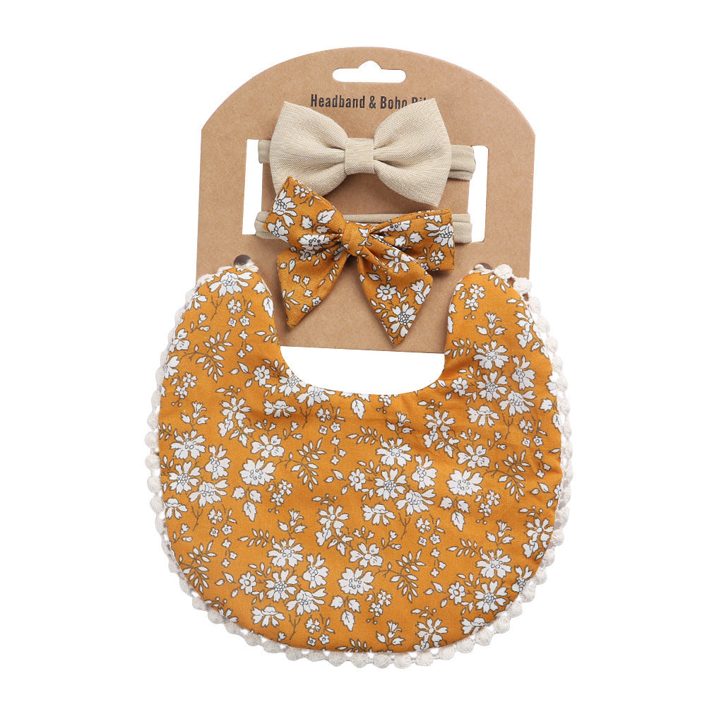 Double-Sided Bib - Solid Cotton Print Bib