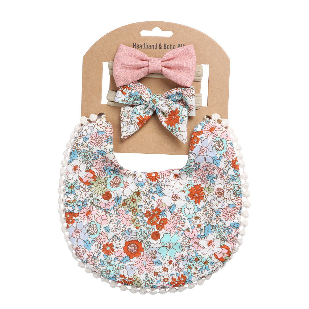 Double-Sided Bib - Solid Cotton Print Bib