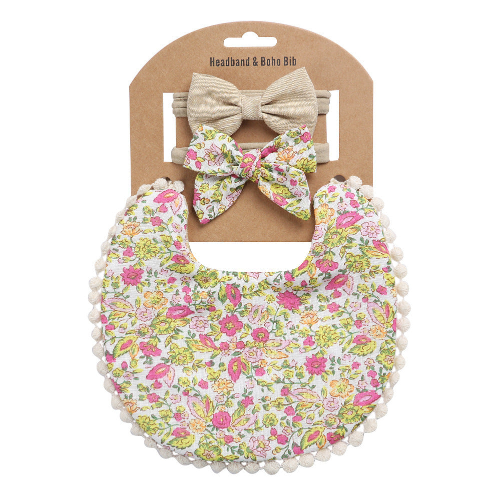 Double-Sided Bib - Solid Cotton Print Bib