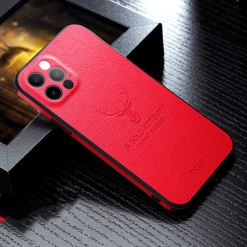 Luxury Leather Phone Case - Camera Protection Shockproof Cover