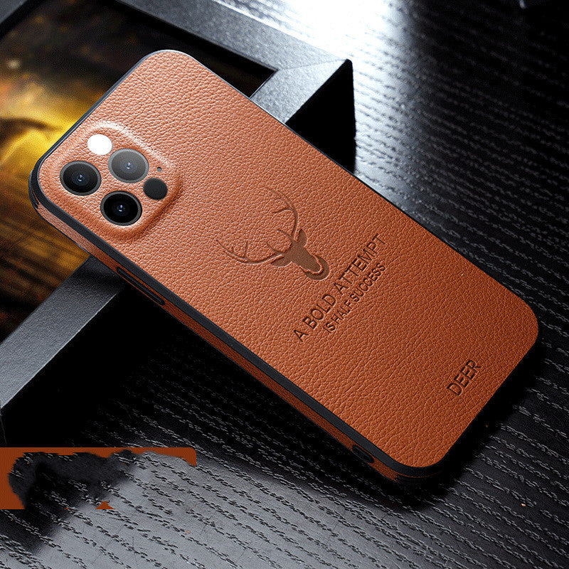 Luxury Leather Phone Case - Camera Protection Shockproof Cover
