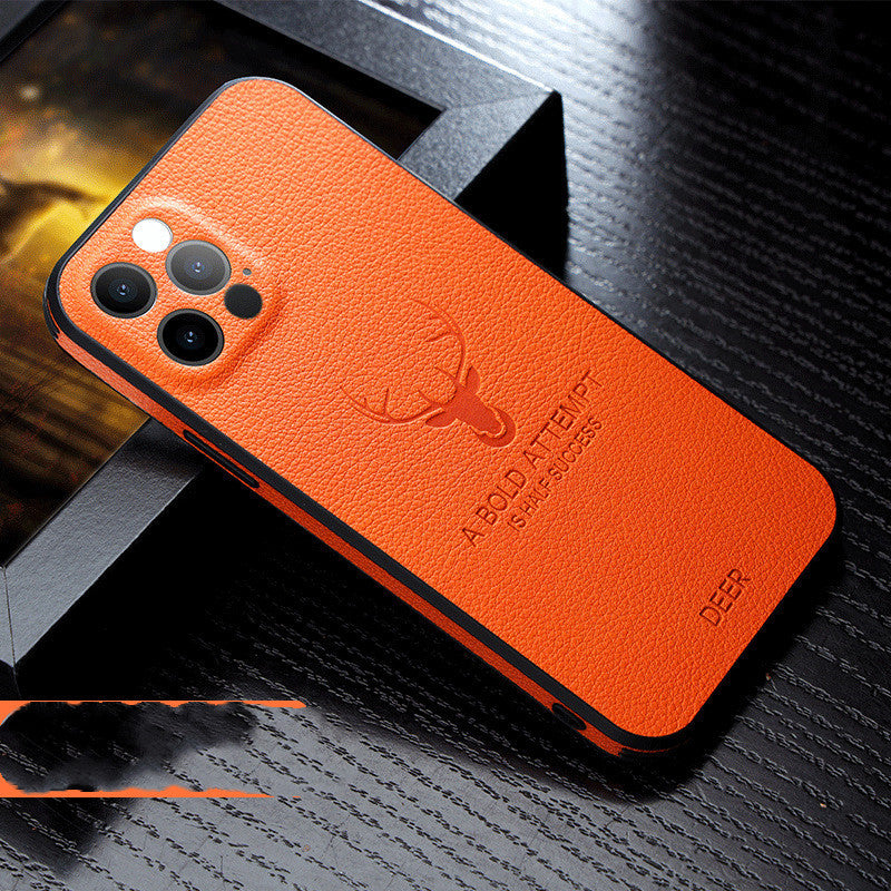 Luxury Leather Phone Case - Camera Protection Shockproof Cover