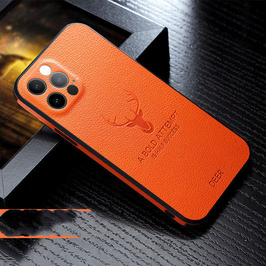 Luxury Leather Phone Case - Camera Protection Shockproof Cover