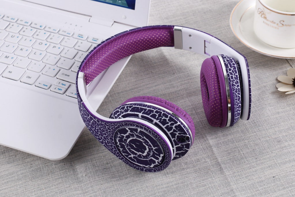 Universal Interface Foldable Headset - Mobile Phone Headset With Microphone Color Fashion Headset