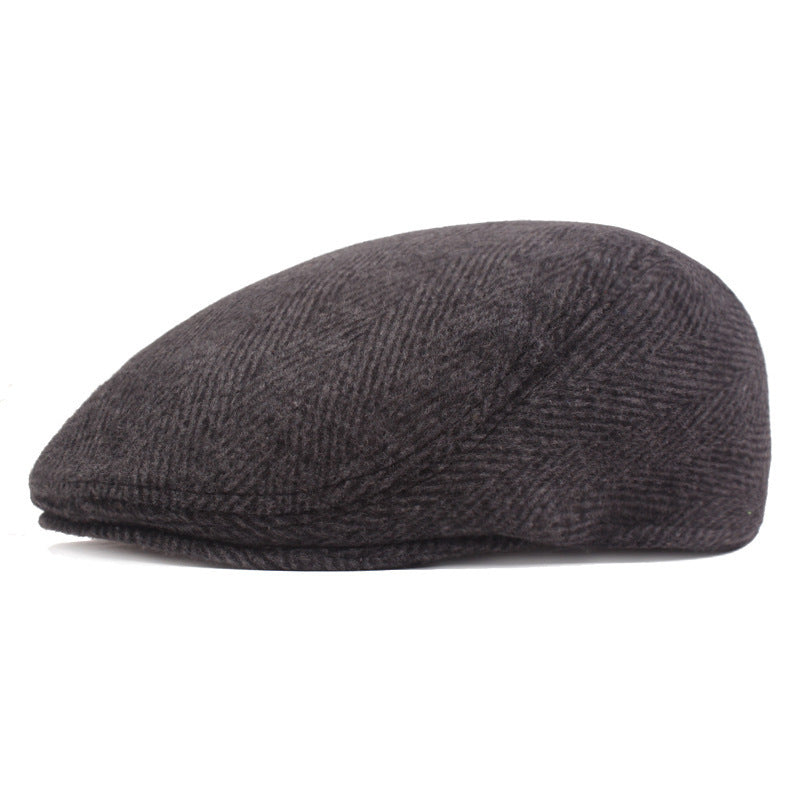 Herringbone Beret - Simple Cap For Men And Women