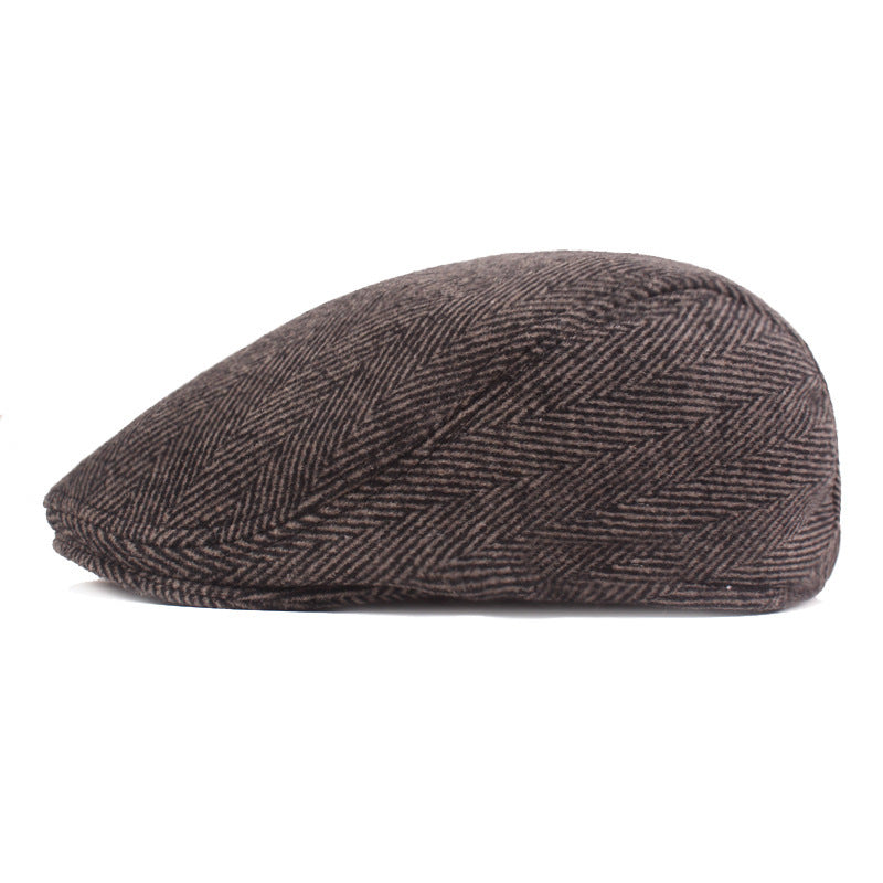 Herringbone Beret - Simple Cap For Men And Women